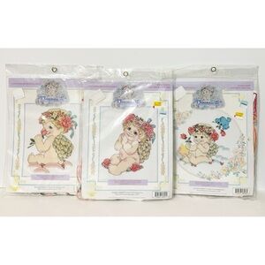 3 VTG Dreamsicles Cross Stitch Kits, Sweet Rose/Say Your Prayers/Rainbow Dreams